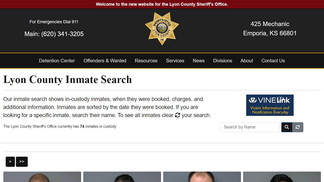 Inmate Search - Lyon County Sheriff's Office