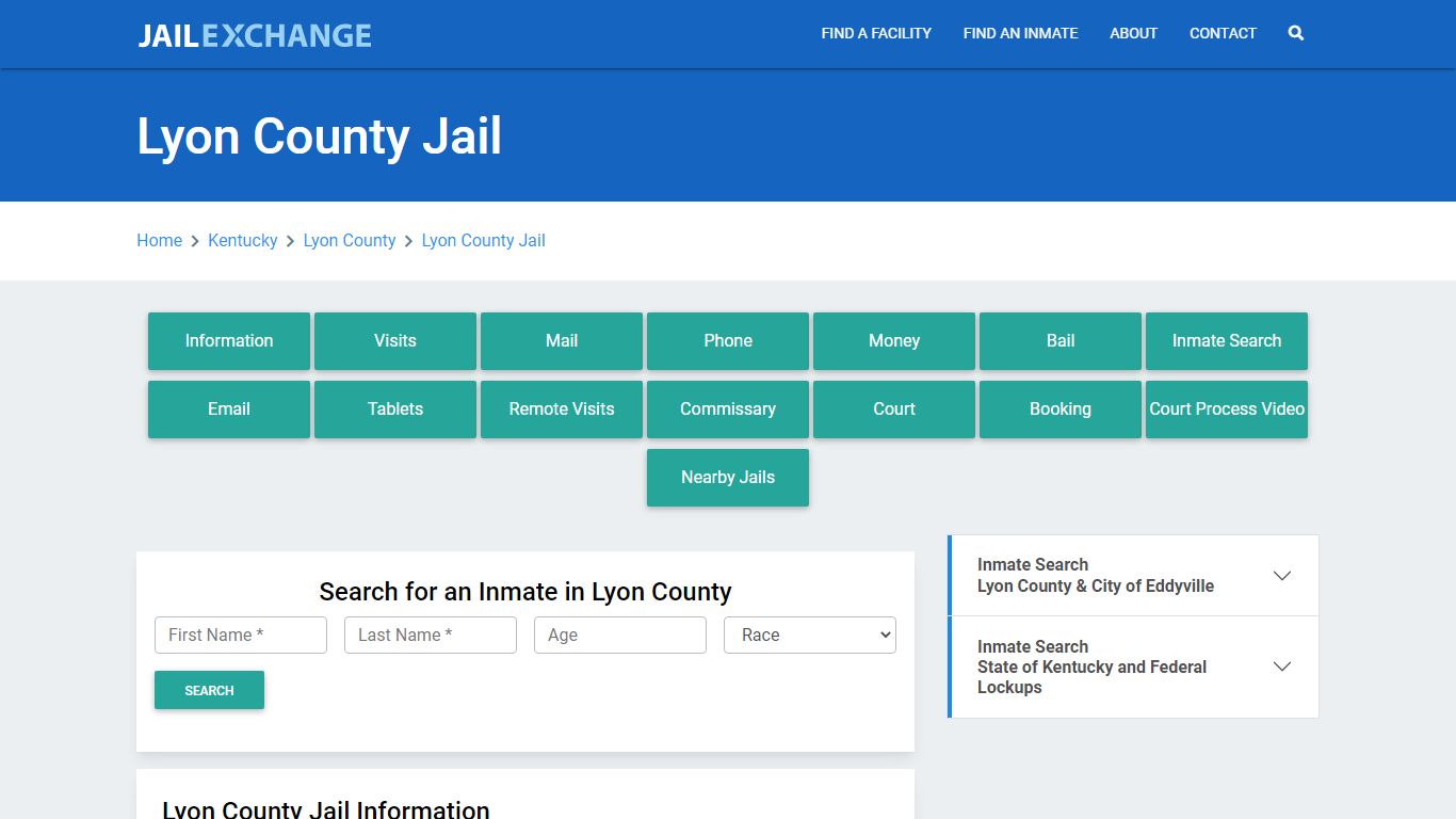 Lyon County Jail Roster Lookup, KY, Inmate Search - Jail Exchange