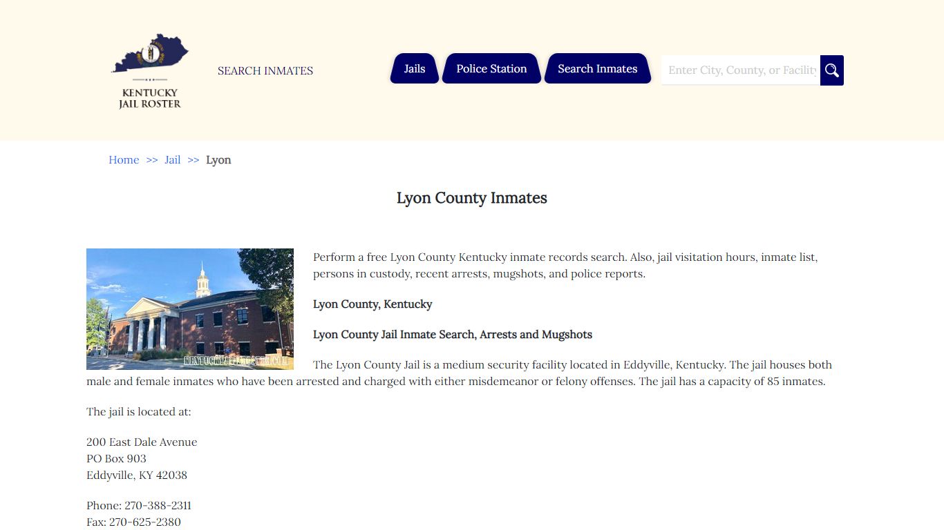 Lyon County Inmates - Jail Roster Search